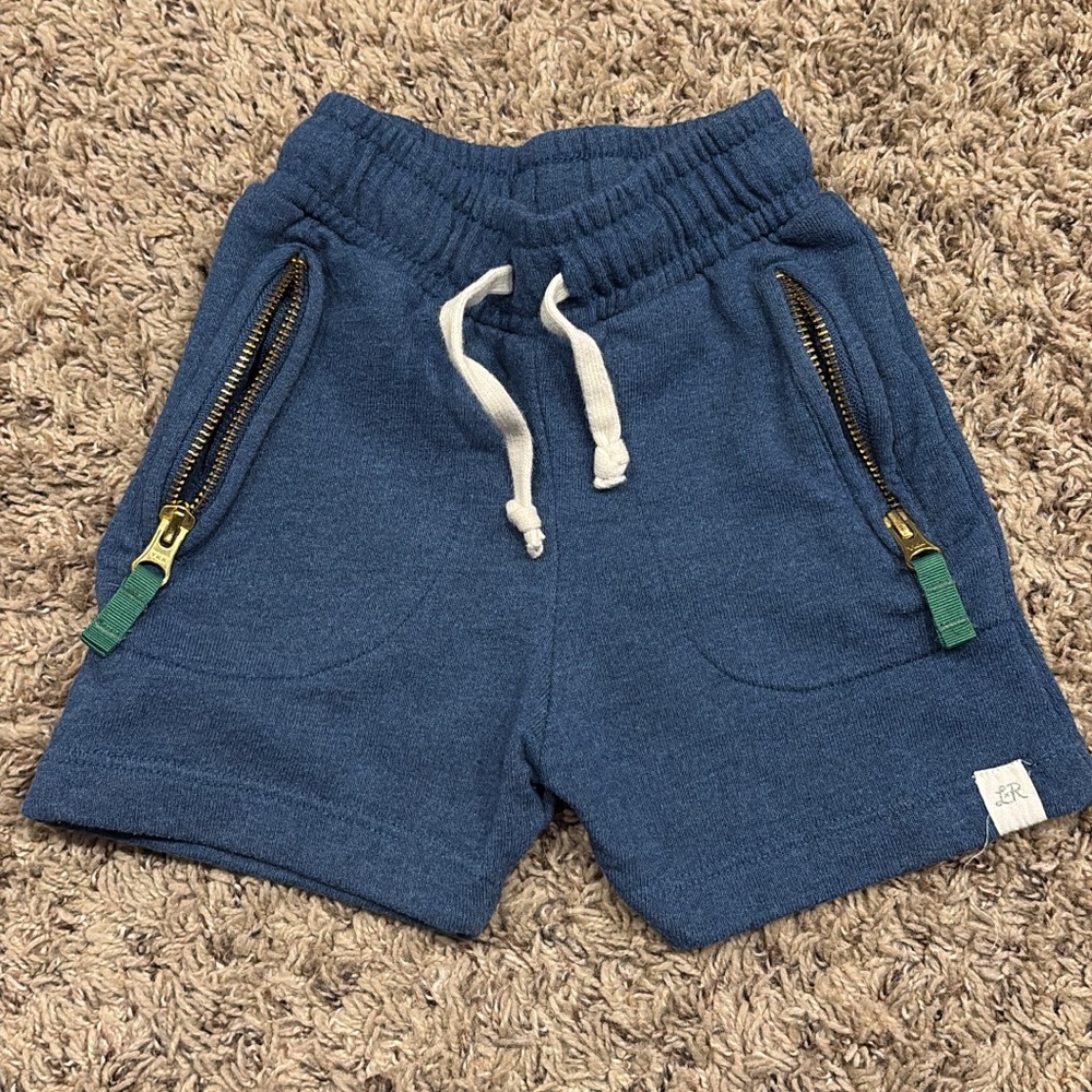 Blue Kids Shorts with Zipper Pockets